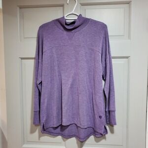 L.L. Bean Women's Mockneck Pullover Sweatshirt Purple Size Large P Pullover